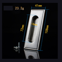 Poignée encastrée carrée en acier inoxydable RHETECH pour porte coulissante, tiroir encastré, poignée de fenêtre pour application en cuisine