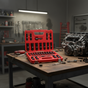 Jeu de douilles à chocs Vevor 29 pièces 1/2 pouce, métriques et SAE, en acier Cr-V, outils de réparation automobile - Product Image 2