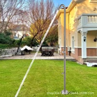 Colonne de douche extérieure en acier inoxydable pour piscine et plage, pomme de douche sur pied 304 316 résistante à la corrosion
