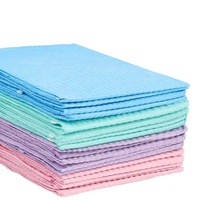 Bavette dentaire en tissu 3 plis, jetable, rose et noir, pour tatouage