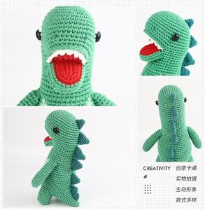 Vente en gros de petites poupées dinosaures mignonnes et amusantes, douces, créatives, faites à la main, au crochet - Product Image 4