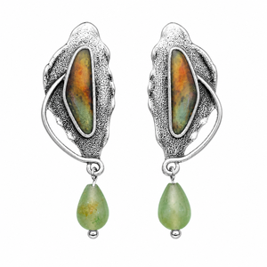 Orecchini Vintage a Foglia in Marmo, Eleganti Regali per Donne per Uso Quotidiano e Feste - Product Image 1