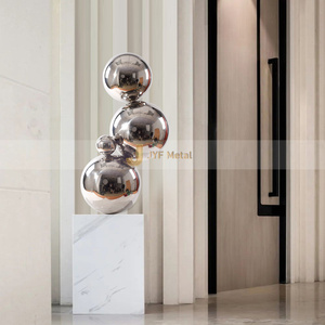 Escultura Moderna de Acero Inoxidable Impermeable de Estilo Art Deco, Decoración Multifuncional Duradera Hecha a Medida para Exteriores - Product Image 6