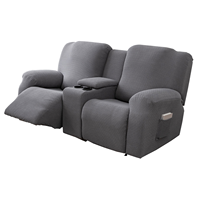 Jacquard élastique canapé housses à motifs géométriques plaine décor à la maison Relax fauteuil protecteur paresseux garçon inclinable canapé couverture