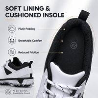 Chaussures de golf à pointes pour hommes, tige en microfibre, semelle extérieure antidérapante MD TPU, EU 40-47