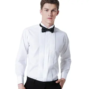 Formal office wedding party wear Tuxedo men's shirts wholesale custom logo brand