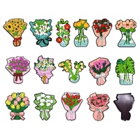 Aimants de réfrigérateur créatifs 3D personnalisés en forme de bouquet, autocollants magnétiques souples en PVC pour la décoration des fêtes, la Saint-Valentin, promotion, coffret cadeau