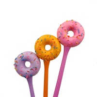 Vente en gros personnalisé CLEAN and BON prix d'usine qualité Squishy Relief Donut PU Rose Couleur Stylo Pour Enfants Cadeaux