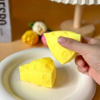 Jouet Squishy Mini Fromage Mignon à Rebond Lent en PU, Simulation Alimentaire, Anti-Stress, Modèle Fidget SW-05 Zhejiang pour les 14 ans et plus