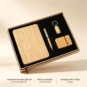 Cuaderno de Madera A5 Premium 2027 en Oferta con Bolígrafo y Llavero para Eventos Promocionales, Logotipo OEM Personalizado, Regalos Corporativos Empresariales - Product Image 4