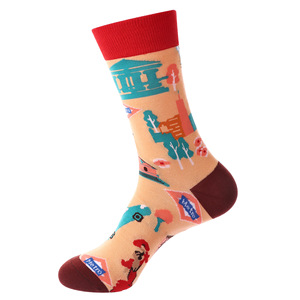 Chaussettes de sport décontractées mi-mollet en coton doux à motif cœur et logo jacquard personnalisé pour hommes et unisexe, prix usine, faible MOQ - Product Image 6