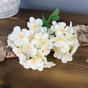 Bouquet de fleurs artificielles de <span class=keywords><strong>bégonia</strong></span> de haute qualité à 5 têtes, 32 cm, diamètre 5 cm, pour mariages, décoration intérieure, cadeau - Product Image 3