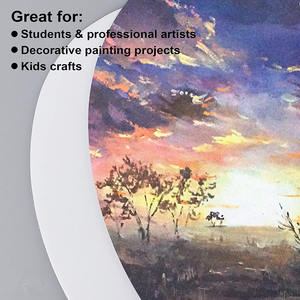 Secolorart peinture ovale panneaux de <span class=keywords><strong>toile</strong></span> planches à dessin en <span class=keywords><strong>toile</strong></span> <span class=keywords><strong>vierge</strong></span> pour étudiants artiste passe-temps peintres peinture acrylique à l'huile - Product Image 5