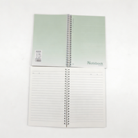 Carnet à spirale transparent A5 personnalisé en PP, 70 feuilles lignées, avec double spirale métallique, vente en gros de carnets à spirale rigides
