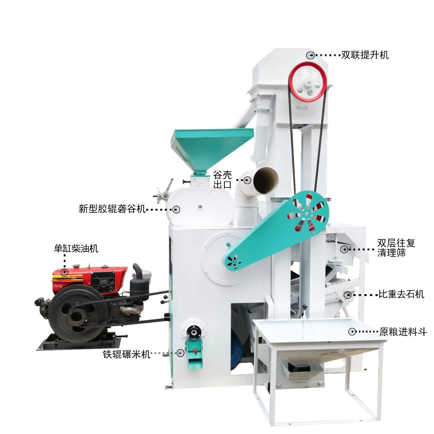 Rice Milling Machine Diesel Engine Automatic Modern Combined Rice Mill for sale