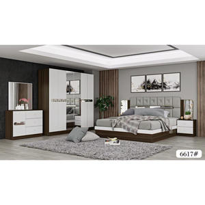 Meubles de chambre à coucher de style turc moderne, luxe léger, suite de luxe 5 pièces avec matériau MDF, amovible et installable - Product Image 1