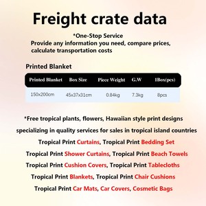Sueño Tropical vacaciones Hawaiano tiro Tropical hojas de palma Plumeria patrón Floral manta Polinesia francesa recuerdos - Product Image 2