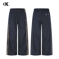 Pantalon large décontracté YOFA pour homme, style vintage américain, avec bandes latérales, taille ample, qualité supérieure, OEM ODM