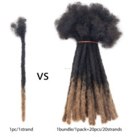 Barato Rasta Cheveux Locks Homme Dreadlocks Cabelo Humano Afro Kinky Human Hair Locks Natural Hair Dread Locks Extension para hombres