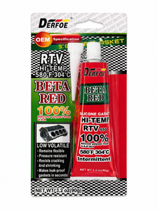 DERFOE RTV ซิลิโคนกาวติดปะเก็นเบต้าเกรย์ 3.2 ออนซ์ ทนความร้อนสูง 580 ° ข้อกำหนด OEM ของ F - Product Image 3