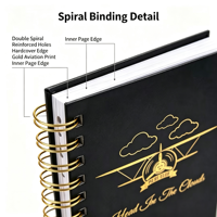 Carnet de notes/journal à spirales personnalisé avec couverture en papier/tissu, format et couleur sur mesure, planificateur quotidien/hebdomadaire - Cadeau
