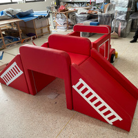 Camion de lutte contre l'incendie de haute qualité doux Playhouse équipement d'escalade intérieur enfant en bas âge toboggan doux école éducatif
