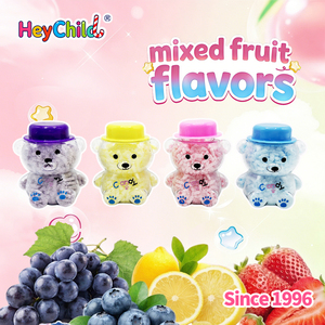 Caramelle all'ingrosso personalizzate con etichetta privata, nuove caramelle economiche, dolciumi colorati, orsetti fruttati, caramelle in polvere, snack a forma di orsetto, OEM/ODM - Product Image 3