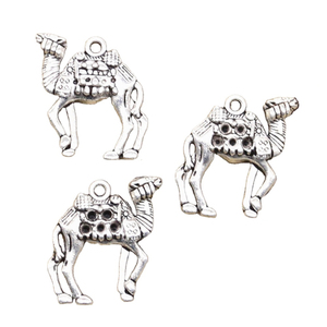 Ciondoli cammello del deserto 21x22mm pendenti Color argento antico che fanno fai da te a mano tibetani che trovano gioielli - Product Image 1
