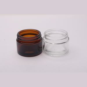 工厂批发高品质1盎司2盎司4盎司8盎司透明琥珀色螺旋颈模制玻璃罐，用于片剂/药丸/胶囊/奶油 - Product Image 4