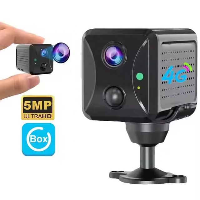 UBOX 4G 5MP Mini Camera HD Night Vision Camera No Need to Plug Power Pet Car Sitter Monitor 4G Sim Card Security Mini Camera