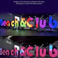 Letrero Luminoso Personalizado con Logotipo Arquitectónico, Letras de Canal con Iluminación Frontal LED para Exteriores, para Bares y Publicidad en Autobuses
