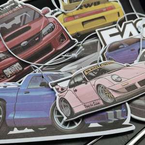 Logo personalizzato a forma di auto deodorante eco-friendly In carta di cotone profumo ciondolo per la decorazione di accessori In auto - Product Image 3