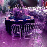 Chaise de banquet de luxe pour hôtel, mariage, événement, salle de réception, chaise Chiavari en acrylique transparent pour adulte, chaise Napoléon pour fête, vente en gros