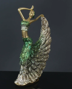 Toptan el sanatları reçine heykeli hint dans Lady oturma odası dekor için heykelcik ev dekorasyon sanat hediye hindistan - Product Image 4