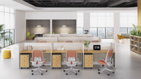Bureau de travail du personnel Bureaux en bois Mdf modernes avec table à pieds solides