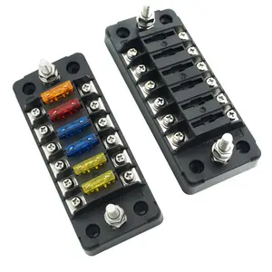 Boat Car Auto Fuse Blade Block Holder 6 In 6 Out ATO medium 32v Auto 6 Way Blade Fuse Box