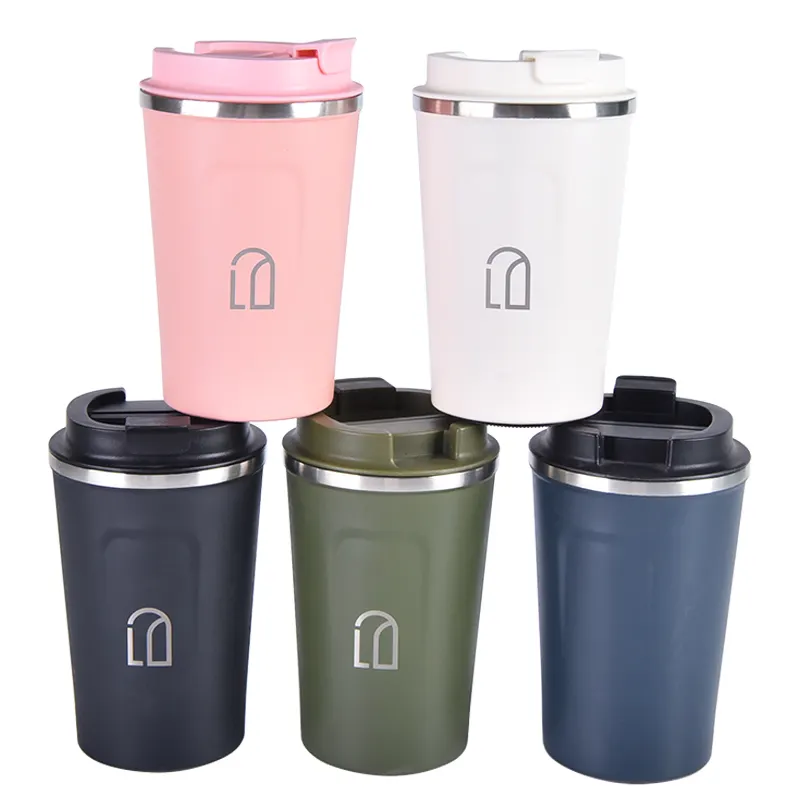380ml Insulated Stainless Steel Coffee Cup Double Walled Hot And Cold Travel Drink Water Bottles Set With Custom Logo