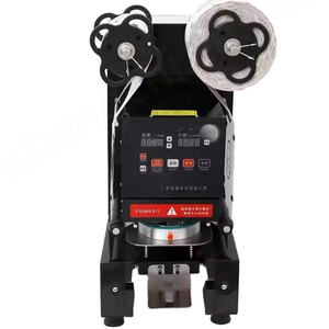 Scelleuse à bulles de thé électrique mini de haute qualité PP/PET/PLA / Entièrement automatique 25 pièces/min Machine de scellement de gobelets en plastique à induction thermique - Product Image 1