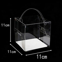 Boîte pliable transparente en PET pour présentation de gâteaux, idéale pour la livraison quotidienne de desserts aux pâtisseries dans les contextes de vente au détail