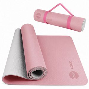 Tapis de yoga en TPE haute densité, élastique, doux, antidérapant, écologique, avec sac de transport - Design personnalisé durable avec logo - Product Image 2