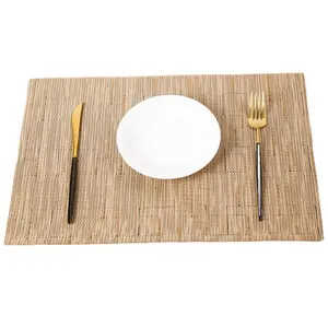 Wholesale Wear Resistant Bamboo PVC Waterproof Dinning Table Placemat For Party Placemats Eco-Friendly