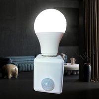 Base de lampe LED à capteur infrarouge humain, support intelligent à minuterie, adaptateur de douille E27 à visser pour prise murale