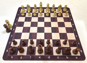 Piezas de Ajedrez King Tall de 3.75 Pulgadas, Estilo Caballero Alemán, con Acabado de Madera, Triple Peso, en ABS (34 piezas/juego) - Product Image 6