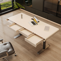 Bureau de travail en bois massif au design moderne, ergonomique, stable structurellement, hauteur réglable
