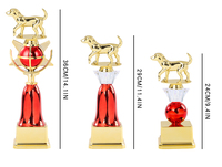 Trophées en plastique doré personnalisés de bonne qualité, trophée de concours canin pour concours de beauté des animaux de compagnie AD108