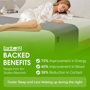 Draps plats en tissu maillé argenté à 15 % avec logo personnalisé, avec cordon de mise à la terre pour une guérison naturelle, certifiés OEKO - Product Image 3