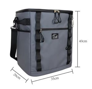 Bolsa Térmica para Almuerzo con Diseño Simple y Logotipo Personalizado, Bolsa Térmica Gris, Bolsa Térmica Suave para Almuerzo - Product Image 4