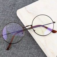 Lunettes anti-lumière bleue 2023, lunettes optiques rétro en métal, lunettes rondes plates