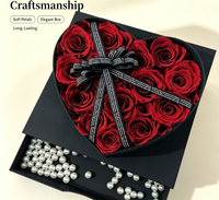 Coffret cadeau de luxe durable, roses réelles conservées dans une boîte cadeau, cadeau pour la Saint-Valentin