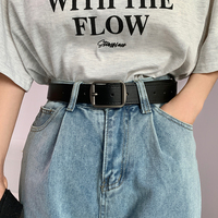 Ceinture en alliage vintage polyvalente pour femme, personnalisable en gros, avec boucle ardillon, style décontracté et tendance pour jeans